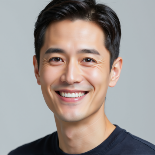 四十岁左右男性头像，面容和善，穿着休闲，背景简洁